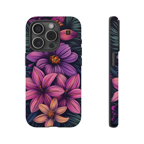 iPhone 14 | 14 Pro | 14 Plus | 14 Pro Max | 15 | 15 Pro | 15 Plus | 15 Pro Max β Colorful,FantasyFlowers,FloralPrint,Vibrant β front-and-side