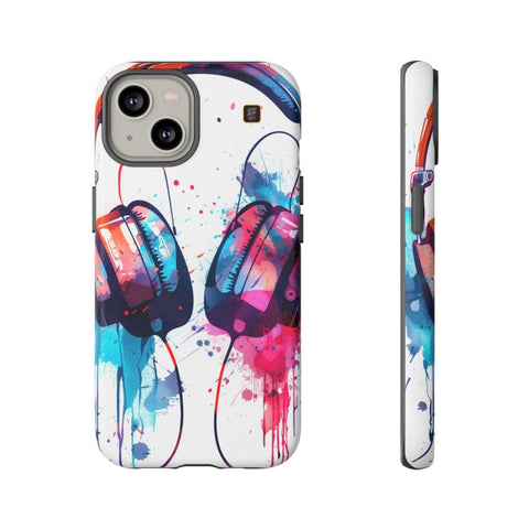 iPhone 14 | 14 Pro | 14 Plus | 14 Pro Max | 15 | 15 Pro | 15 Plus | 15 Pro Max β Artistic,Headphones,Splash,Vibrant β front-and-side