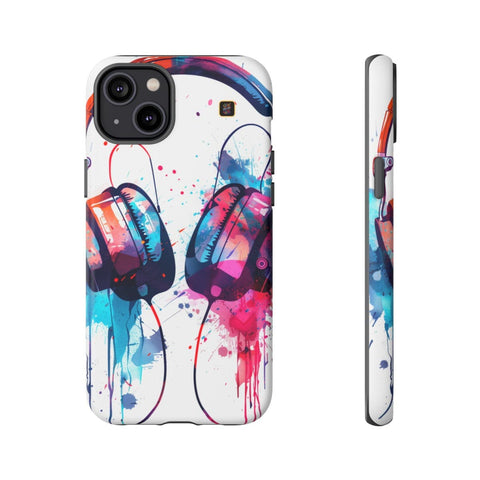 iPhone 14 | 14 Pro | 14 Plus | 14 Pro Max | 15 | 15 Pro | 15 Plus | 15 Pro Max β Artistic,Headphones,Splash,Vibrant β front-and-side