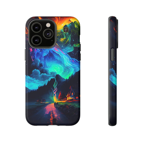 iPhone 14 | 14 Pro | 14 Plus | 14 Pro Max | 15 | 15 Pro | 15 Plus | 15 Pro Max β Enchanted,Mountains,StarrySky,Vibrant β front-and-side