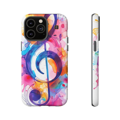 iPhone 14 | 14 Pro | 14 Plus | 14 Pro Max | 15 | 15 Pro | 15 Plus | 15 Pro Max β ArtDeco,ColorSplash,RetroStyle,TrebleClef β front-and-side