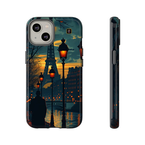 iPhone 14 | 14 Pro | 14 Plus | 14 Pro Max | 15 | 15 Pro | 15 Plus | 15 Pro Maxβ Eiffel,Twilight,Parisian,Streetlamps β front-and-side