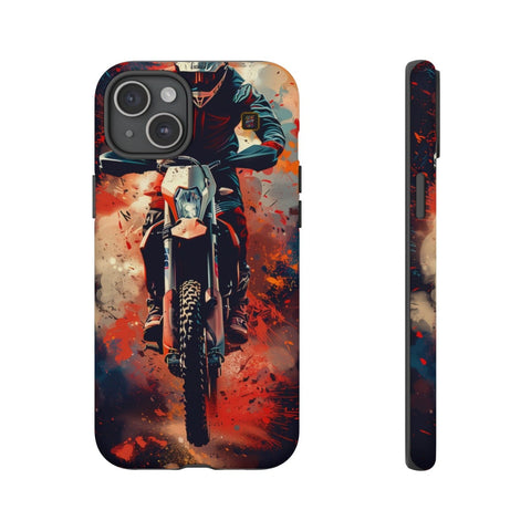 iPhone 14 | 14 Pro | 14 Plus | 14 Pro Max | 15 | 15 Pro | 15 Plus | 15 Pro Max β Dirtbike,Energy,Graffiti,Rider β front-and-side
