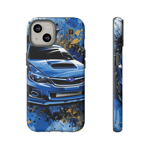 iPhone 14 | 14 Pro | 14 Plus | 14 Pro Max | 15 | 15 Pro | 15 Plus | 15 Pro Max β Artistic,Automobile,Blue,Impreza β front-and-side