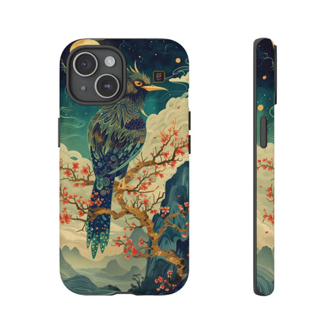 iPhone 14 | 14 Pro | 14 Plus | 14 Pro Max | 15 | 15 Pro | 15 Plus | 15 Pro Max β Bird,Fantasy,Moonlit,Mystical β front-and-side