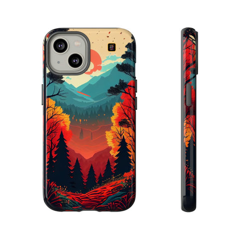 iPhone 14 | 14 Pro | 14 Plus | 14 Pro Max | 15 | 15 Pro | 15 Plus | 15 Pro Max β Autumnal,Forest,Mountainscape,Sunset β front-and-side