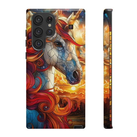 Galaxy S22 | S22 Plus | S22 Ultra | S23 | S23 Plus | S23 Ultra | S24 | S24 Plus | S24 Ultra β Enchantment,Fantasy,StainedGlass,Unicorn β front-and-side