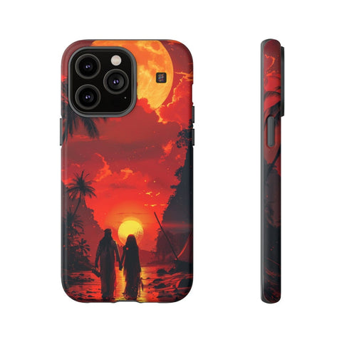 iPhone 14 | 14 Pro | 14 Plus | 14 Pro Max | 15 | 15 Pro | 15 Plus | 15 Pro Max β Arabian,DesertRomance,PalmTrees,Sunset β front-and-side