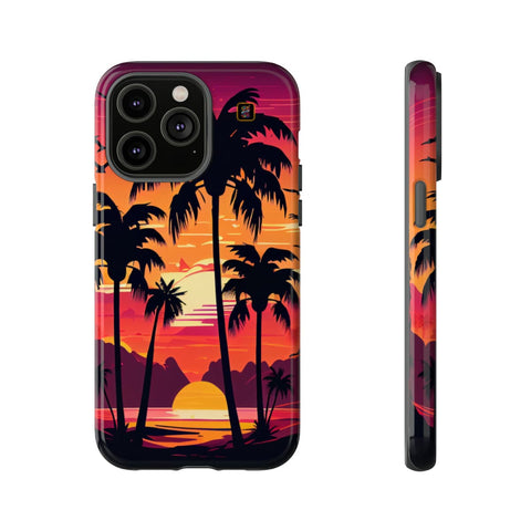 iPhone 14 | 14 Pro | 14 Plus | 14 Pro Max | 15 | 15 Pro | 15 Plus | 15 Pro Max β Beachscape,Dawn,PalmTrees,Tropical β front-and-side