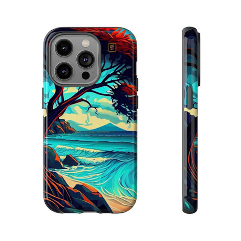 iPhone 14 | 14 Pro | 14 Plus | 14 Pro Max | 15 | 15 Pro | 15 Plus | 15 Pro Max β Beach,Enchanted,Seascape,Trees β front-and-side