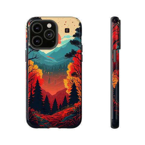 iPhone 14 | 14 Pro | 14 Plus | 14 Pro Max | 15 | 15 Pro | 15 Plus | 15 Pro Max β Autumnal,Forest,Mountainscape,Sunset β front-and-side