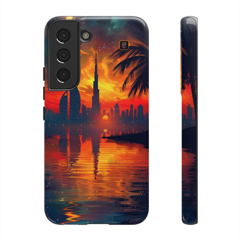 Galaxy S22 | S22 Plus | S22 Ultra | S23 | S23 Plus | S23 Ultra | S24 | S24 Plus | S24 Ultraβ Crescent,DubaiSkyline,PalmTree,SunsetReflection β front-and-side