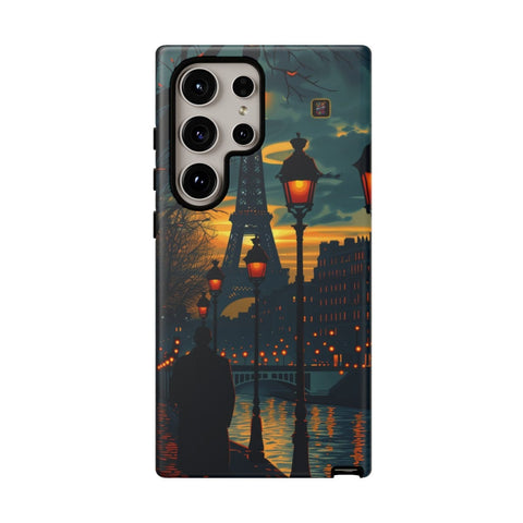 Galaxy S22 | S22 Plus | S22 Ultra | S23 | S23 Plus | S23 Ultra | S24 | S24 Plus | S24 Ultra – Eiffel,Twilight,Parisian,Streetlamps – front