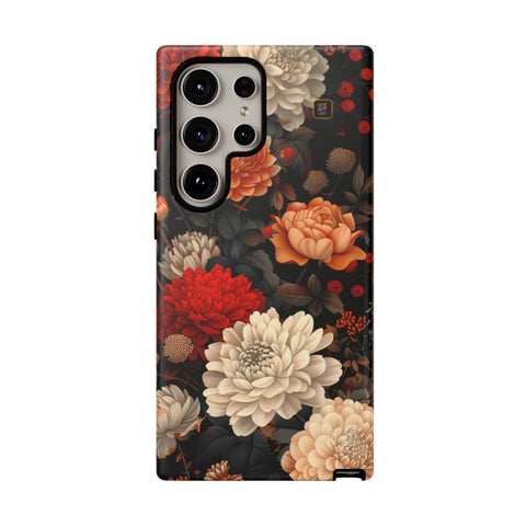 Galaxy S22 | S22 Plus | S22 Ultra | S23 | S23 Plus | S23 Ultra | S24 | S24 Plus | S24 Ultra β CherryBlossoms,Chrysanthemums,FloralWallpaper,IntricateDesign β front