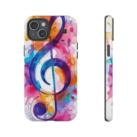 iPhone 14 | 14 Pro | 14 Plus | 14 Pro Max | 15 | 15 Pro | 15 Plus | 15 Pro Max β ArtDeco,ColorSplash,RetroStyle,TrebleClef β front-and-side