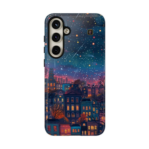 Galaxy S22 | S22 Plus | S22 Ultra | S23 | S23 Plus | S23 Ultra | S24 | S24 Plus | S24 Ultra β Buildings,GlowingNight,ShootingStars,Trees β front