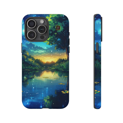 iPhone 14 | 14 Pro | 14 Plus | 14 Pro Max | 15 | 15 Pro | 15 Plus | 15 Pro Max β DreamyNightscape,EnchantedForest,GlowingWaterlilies,StarrySky β front-and-side