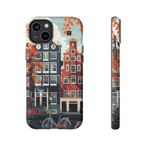 iPhone 14 | 14 Pro | 14 Plus | 14 Pro Max | 15 | 15 Pro | 15 Plus | 15 Pro Max β Autumn,Fall,Amsterdam,Bicycles β front-and-side