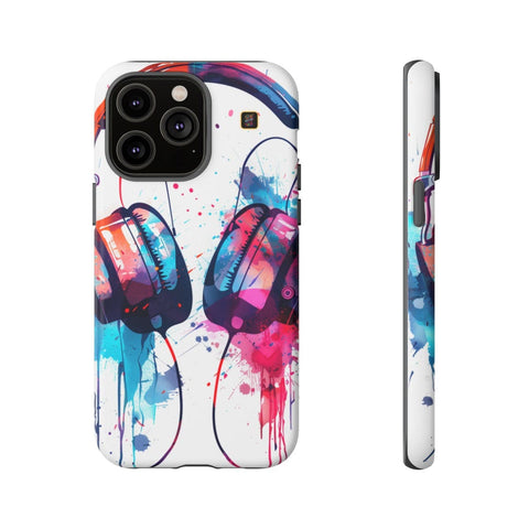 iPhone 14 | 14 Pro | 14 Plus | 14 Pro Max | 15 | 15 Pro | 15 Plus | 15 Pro Max β Artistic,Headphones,Splash,Vibrant β front-and-side