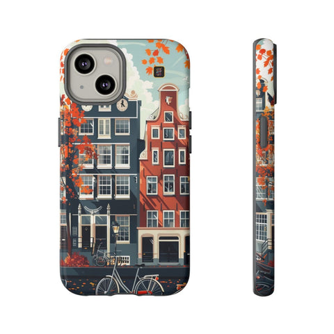 iPhone 14 | 14 Pro | 14 Plus | 14 Pro Max | 15 | 15 Pro | 15 Plus | 15 Pro Max β Autumn,Fall,Amsterdam,Bicycles β front-and-side
