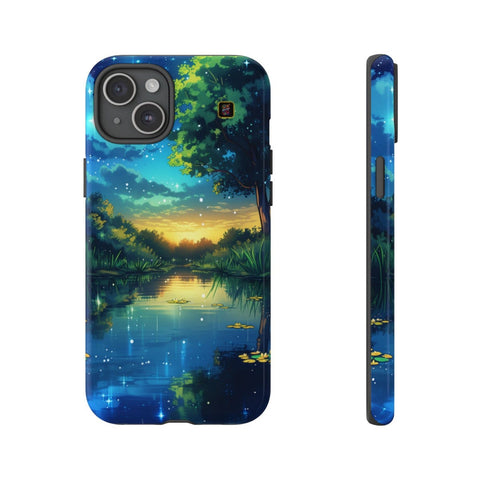 iPhone 14 | 14 Pro | 14 Plus | 14 Pro Max | 15 | 15 Pro | 15 Plus | 15 Pro Max β DreamyNightscape,EnchantedForest,GlowingWaterlilies,StarrySky β front-and-side