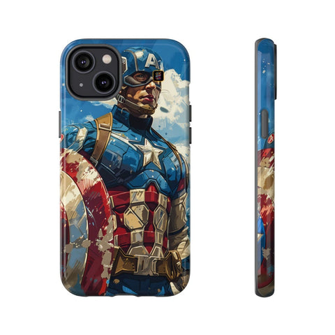 iPhone 14 | 14 Pro | 14 Plus | 14 Pro Max | 15 | 15 Pro | 15 Plus | 15 Pro Max – BlueSky,CaptainAmerica,Dynamic,Shield – front-and-side