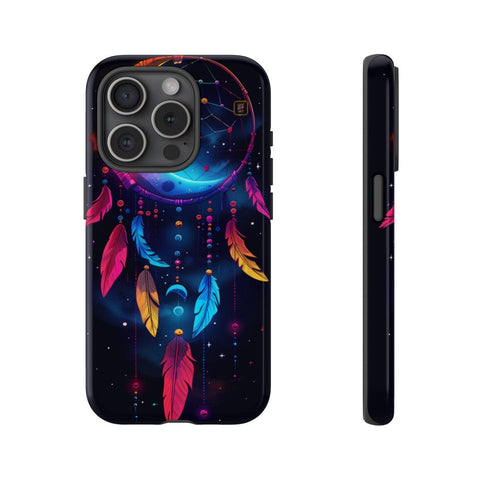 iPhone 14 | 14 Pro | 14 Plus | 14 Pro Max | 15 | 15 Pro | 15 Plus | 15 Pro Max β Colorful,Dreamcatcher,Moonlight,Nightsky β front-and-side
