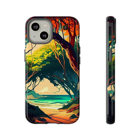 iPhone 14 | 14 Pro | 14 Plus | 14 Pro Max | 15 | 15 Pro | 15 Plus | 15 Pro Max β AnimeBeach,EnchantedForest,TropicalVista,VibrantArtwork β front-and-side