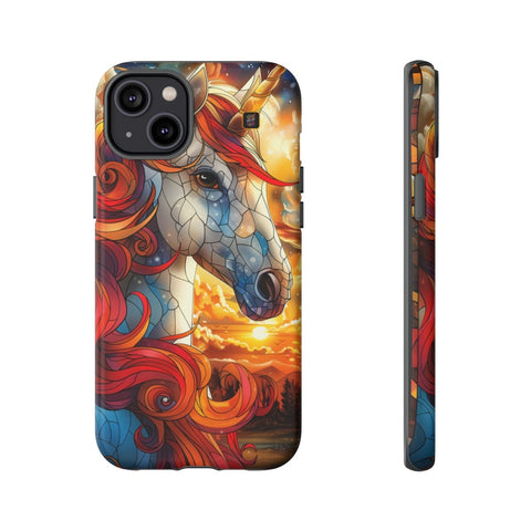 iPhone 14 | 14 Pro | 14 Plus | 14 Pro Max | 15 | 15 Pro | 15 Plus | 15 Pro Max β Enchantment,Fantasy,StainedGlass,Unicorn β front-and-side