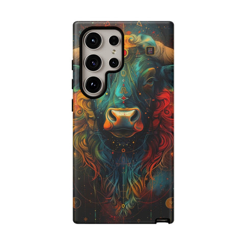 Galaxy S22 | S22 Plus | S22 Ultra | S23 | S23 Plus | S23 Ultra | S24 | S24 Plus | S24 Ultra β Astrology,Bull,Colorful,Taurus β front