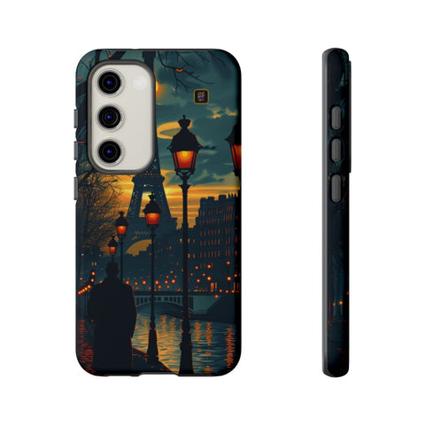 Galaxy S22 | S22 Plus | S22 Ultra | S23 | S23 Plus | S23 Ultra | S24 | S24 Plus | S24 Ultra – Eiffel,Twilight,Parisian,Streetlamps – front-and-side