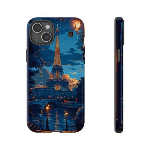 iPhone 14 | 14 Pro | 14 Plus | 14 Pro Max | 15 | 15 Pro | 15 Plus | 15 Pro Max β EiffelTower,Nightlife,ParisianRomance,Streetlamp β front-and-side