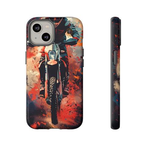 iPhone 14 | 14 Pro | 14 Plus | 14 Pro Max | 15 | 15 Pro | 15 Plus | 15 Pro Max β Dirtbike,Energy,Graffiti,Rider β front-and-side