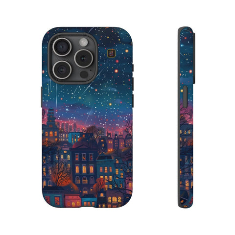 iPhone 14 | 14 Pro | 14 Plus | 14 Pro Max | 15 | 15 Pro | 15 Plus | 15 Pro Max β Buildings,GlowingNight,ShootingStars,Trees β front-and-side