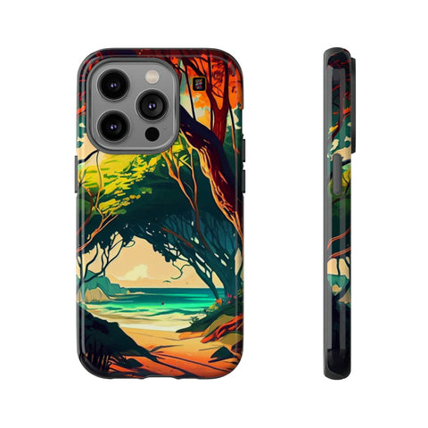 iPhone 14 | 14 Pro | 14 Plus | 14 Pro Max | 15 | 15 Pro | 15 Plus | 15 Pro Max β AnimeBeach,EnchantedForest,TropicalVista,VibrantArtwork β front-and-side