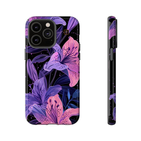 iPhone 14 | 14 Pro | 14 Plus | 14 Pro Max | 15 | 15 Pro | 15 Plus | 15 Pro Max β DarkFantasy,Floral,Intricate,Lilies β front-and-side