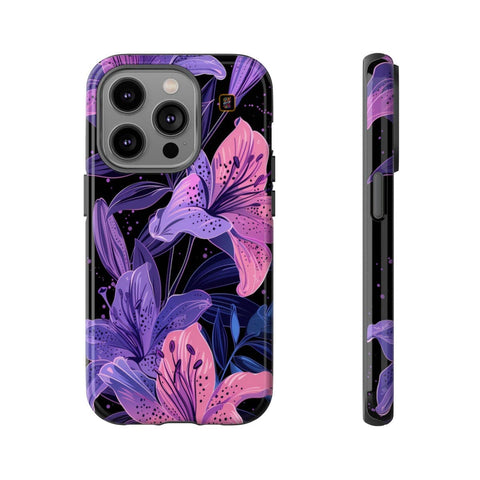 iPhone 14 | 14 Pro | 14 Plus | 14 Pro Max | 15 | 15 Pro | 15 Plus | 15 Pro Max β DarkFantasy,Floral,Intricate,Lilies β front-and-side