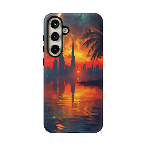 Galaxy S22 | S22 Plus | S22 Ultra | S23 | S23 Plus | S23 Ultra | S24 | S24 Plus | S24 Ultra β Crescent,DubaiSkyline,PalmTree,SunsetReflection β front