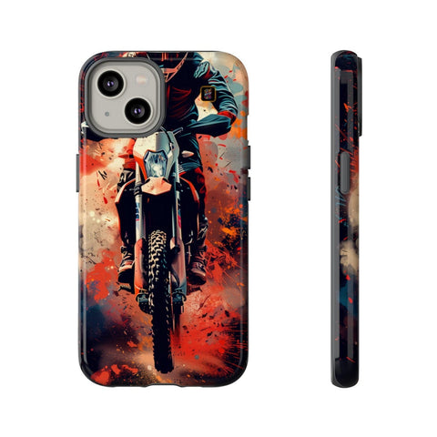 iPhone 14 | 14 Pro | 14 Plus | 14 Pro Max | 15 | 15 Pro | 15 Plus | 15 Pro Max β Dirtbike,Energy,Graffiti,Rider β front-and-side