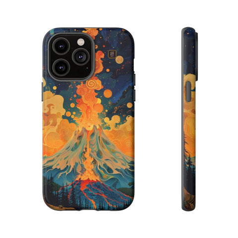 iPhone 14 | 14 Pro | 14 Plus | 14 Pro Max | 15 | 15 Pro | 15 Plus | 15 Pro Max – Colorful,Lava,Moon,Volcano – front-and-side