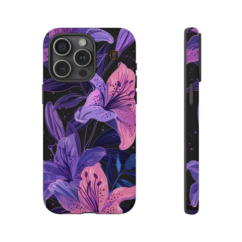 iPhone 14 | 14 Pro | 14 Plus | 14 Pro Max | 15 | 15 Pro | 15 Plus | 15 Pro Max β DarkFantasy,Floral,Intricate,Lilies β front-and-side