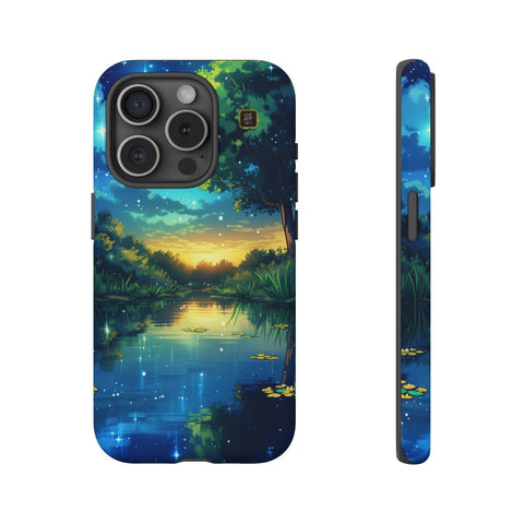 iPhone 14 | 14 Pro | 14 Plus | 14 Pro Max | 15 | 15 Pro | 15 Plus | 15 Pro Max β DreamyNightscape,EnchantedForest,GlowingWaterlilies,StarrySky β front-and-side