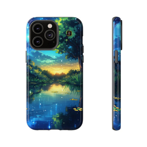 iPhone 14 | 14 Pro | 14 Plus | 14 Pro Max | 15 | 15 Pro | 15 Plus | 15 Pro Max β DreamyNightscape,EnchantedForest,GlowingWaterlilies,StarrySky β front-and-side