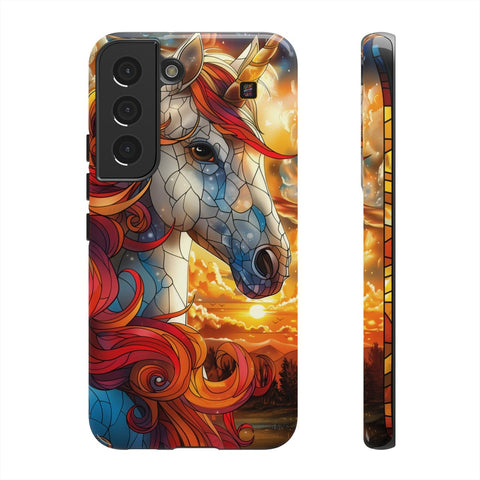 Galaxy S22 | S22 Plus | S22 Ultra | S23 | S23 Plus | S23 Ultra | S24 | S24 Plus | S24 Ultraβ Enchantment,Fantasy,StainedGlass,Unicorn β front-and-side