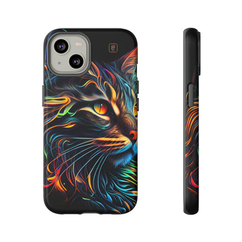 iPhone 14 | 14 Pro | 14 Plus | 14 Pro Max | 15 | 15 Pro | 15 Plus | 15 Pro Max β Abstract,Cat,Colorful,Vibrant β front-and-side
