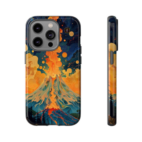 iPhone 14 | 14 Pro | 14 Plus | 14 Pro Max | 15 | 15 Pro | 15 Plus | 15 Pro Max – Colorful,Lava,Moon,Volcano – front-and-side