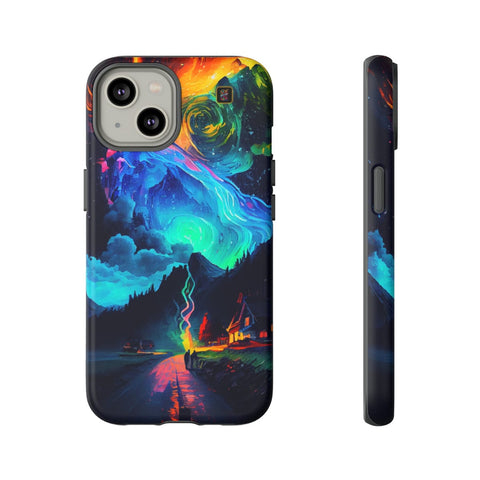 iPhone 14 | 14 Pro | 14 Plus | 14 Pro Max | 15 | 15 Pro | 15 Plus | 15 Pro Max β Enchanted,Mountains,StarrySky,Vibrant β front-and-side