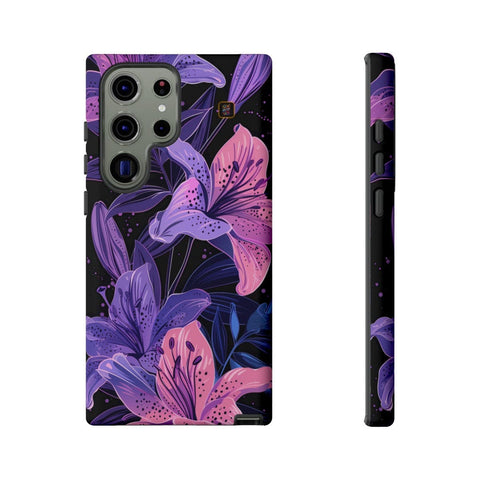 Galaxy S22 | S22 Plus | S22 Ultra | S23 | S23 Plus | S23 Ultra | S24 | S24 Plus | S24 Ultra β DarkFantasy,Floral,Intricate,Lilies β front-and-side
