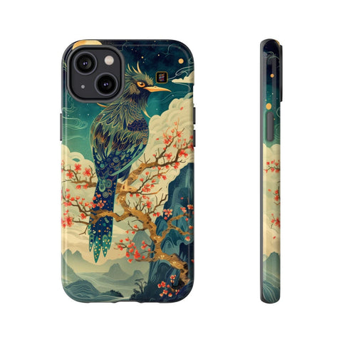 iPhone 14 | 14 Pro | 14 Plus | 14 Pro Max | 15 | 15 Pro | 15 Plus | 15 Pro Max β Bird,Fantasy,Moonlit,Mystical β front-and-side