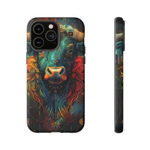 iPhone 14 | 14 Pro | 14 Plus | 14 Pro Max | 15 | 15 Pro | 15 Plus | 15 Pro Max β Astrology,Bull,Colorful,Taurus β front-and-side